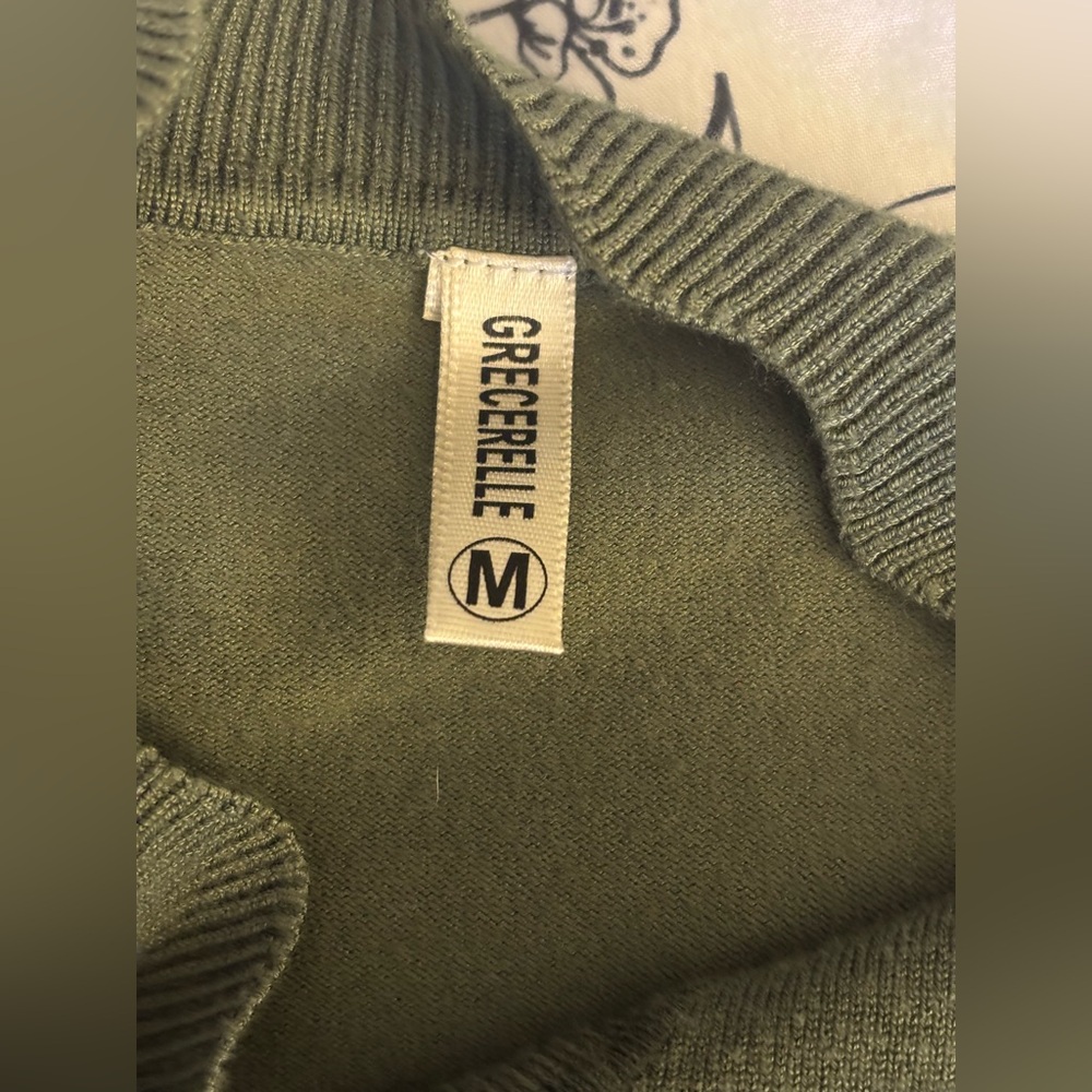 Green Scalloped Edge Cardigan - Picture 8 of 8